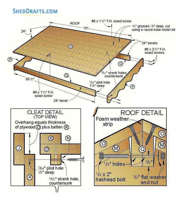 4x5 Playhouse Shed Plans Blueprints 02 Roof Framing Details