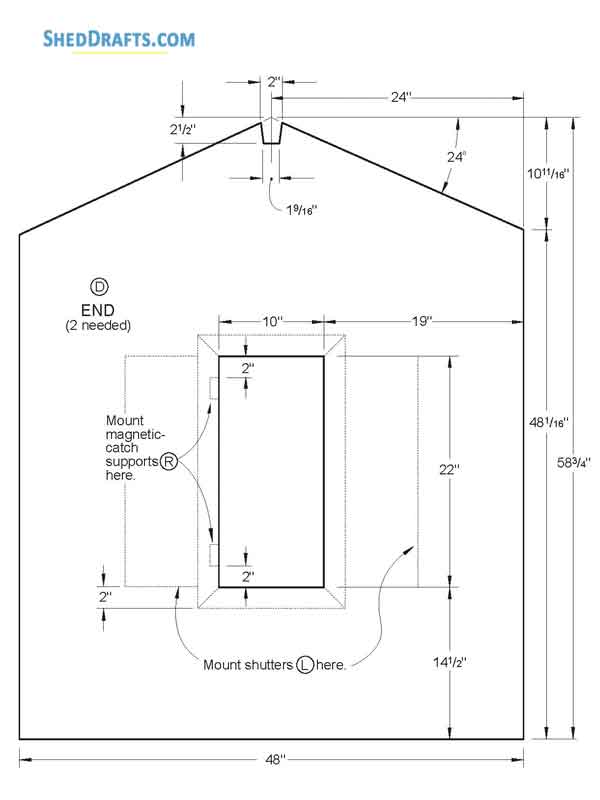 4x5 Playhouse Shed Plans Blueprints 09 Wall Section