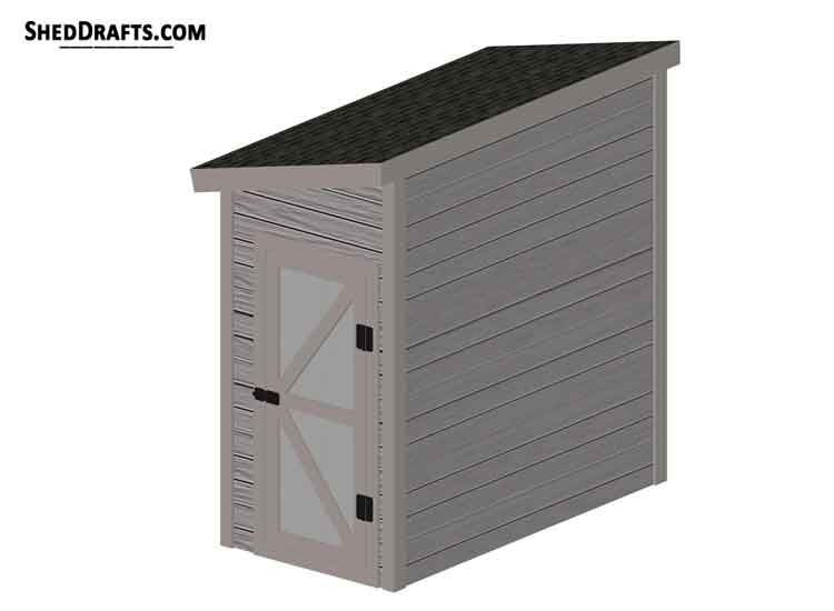 4x8 Lean To Tool Shed Plans Blueprints 00 Draft Design