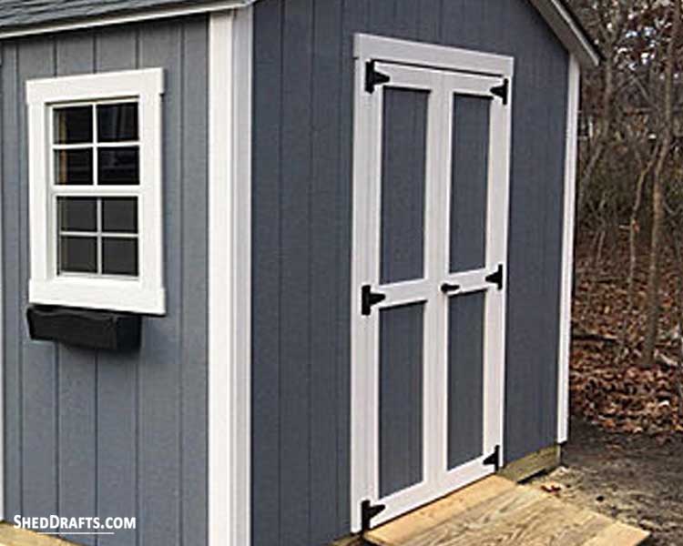 Build Double Shed Doors 04 Installed Hinges