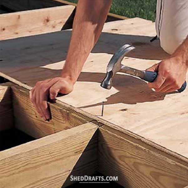Build Wooden Shed Floor 12 Stagger Nail Plywood
