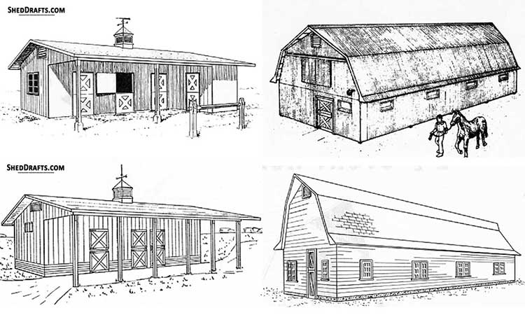 horse barn plans blueprints