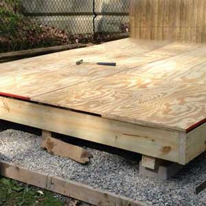 build wooden shed floor