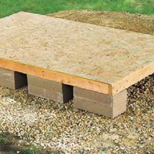concrete block shed foundation