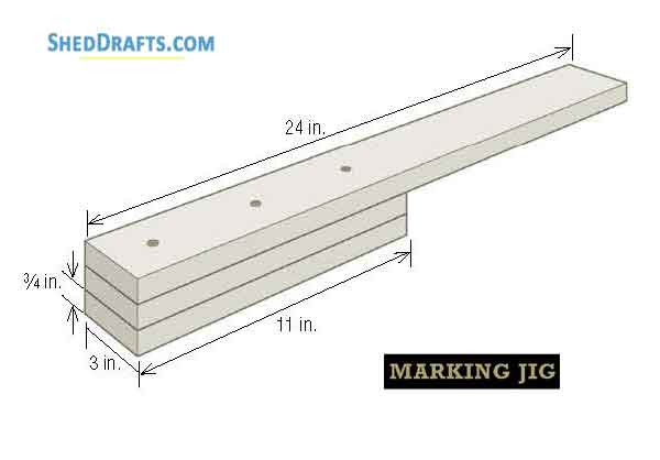 10x10 Gable Storage Shed Plans Blueprints 07 Marking Jig
