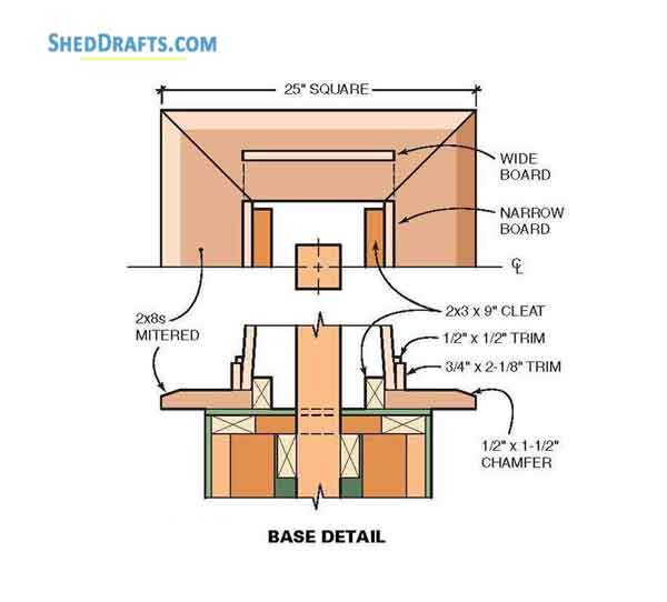 10x10 Storage Shed With Loft Plans Blueprints 15 Base Detail