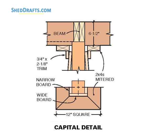 10x10 Storage Shed With Loft Plans Blueprints 17 Capital Details