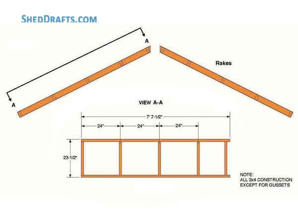 10×12 Gable Garden Shed Plans Blueprints For DIY Construction