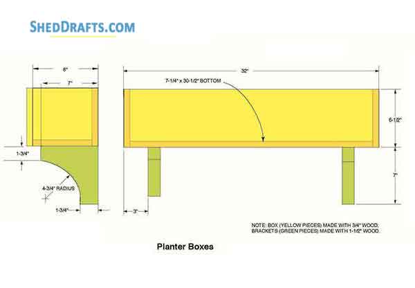 10x12 Gable Garden Shed Plans Blueprints 19 Planter Boxes