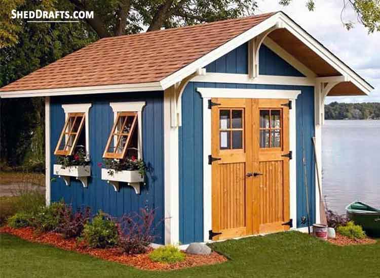 10×12 Gable Garden Shed Plans Blueprints For DIY Construction