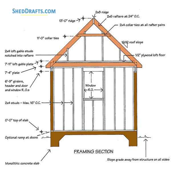 10x12 gable shed with porch roof plans myoutdoorplans