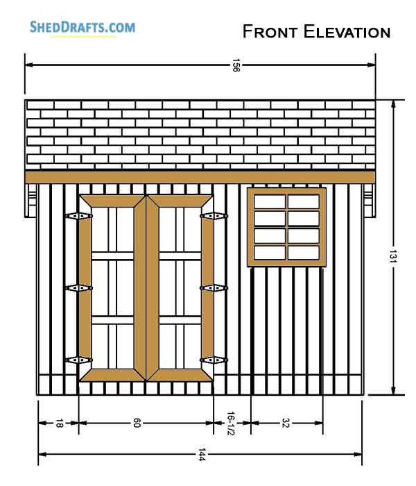 10×12 saltbox storage shed plans blueprints for crafting