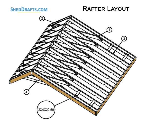 10x12 Saltbox Storage Shed Diy Plans Blueprints 14 Roof Truss Layout