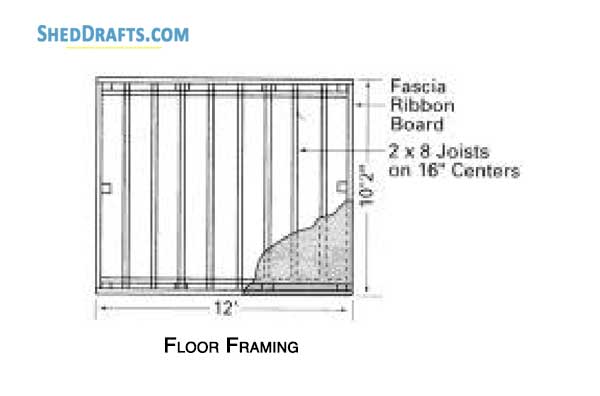 10x12 Shed Plans 03 Floor Framing Plan
