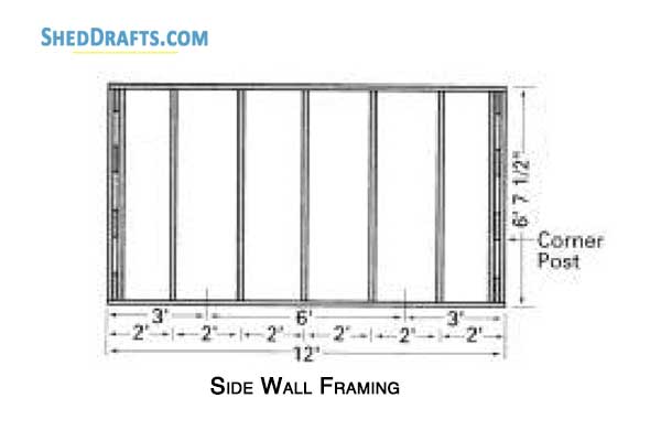 10x12 Shed Plans 06 Side Wall Framing
