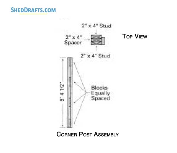 10x12 Shed Plans 07 Corner Post Assembly