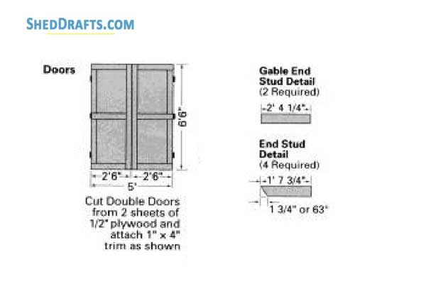 10x12 Shed Plans 10 Doors Stud Details