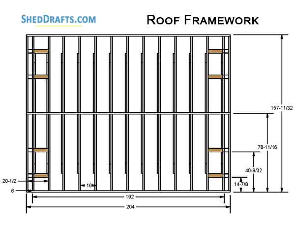 10×16 gable storage shed plans blueprints to assemble a
