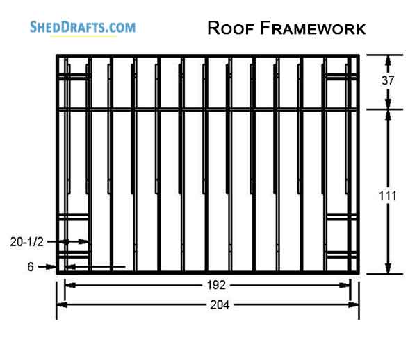 10x16 Saltbox Storage Shed Diy Plans Blueprints 12 Roof Framing Details