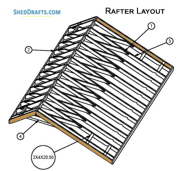 10x16 Saltbox Storage Shed Diy Plans Blueprints 14 Roof Truss Layout