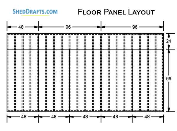 10x20 Saltbox Storage Shed Diy Plans Blueprints 06 Floor Framing Plan