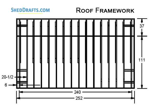 10x20 Saltbox Storage Shed Diy Plans Blueprints 12 Roof Framing Details
