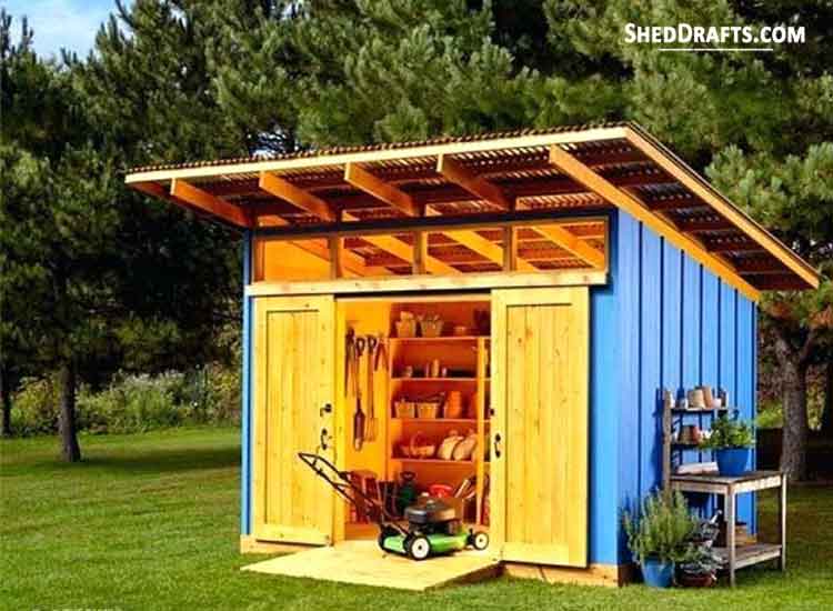 12×12 Lean To Storage Shed Plans Blueprints To Set Up ...