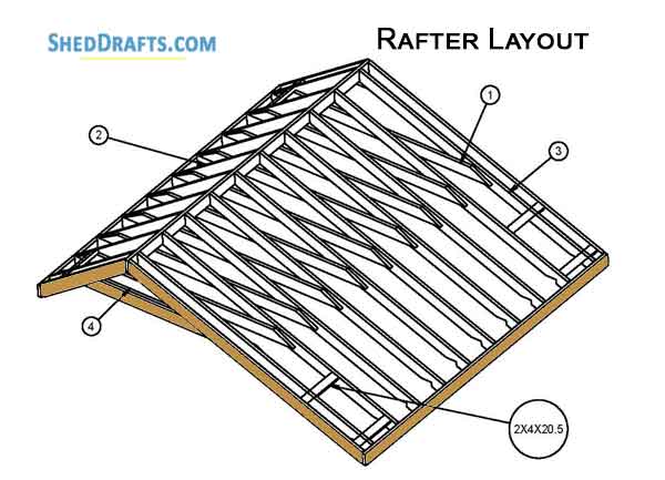 12x12 Saltbox Storage Shed Diy Plans Blueprints 14 Roof Truss Layout