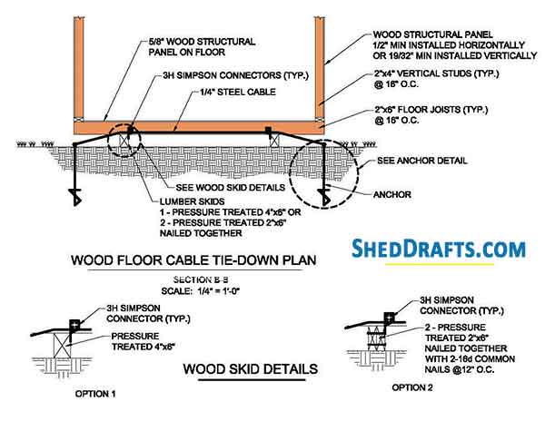 12x12 Storage Shed Plans Blueprints 06 Cable Ties