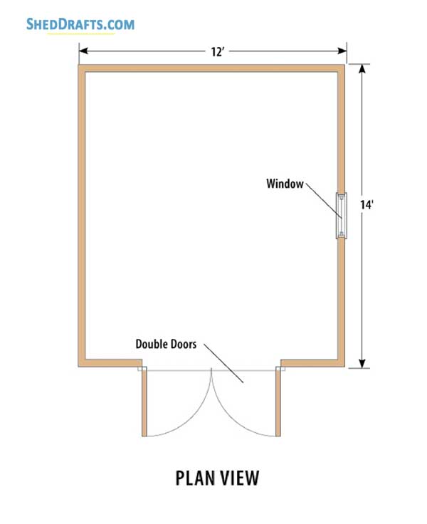 12x14 Gambrel Shed With Loft Plans Blueprints 03 Foundation Layout