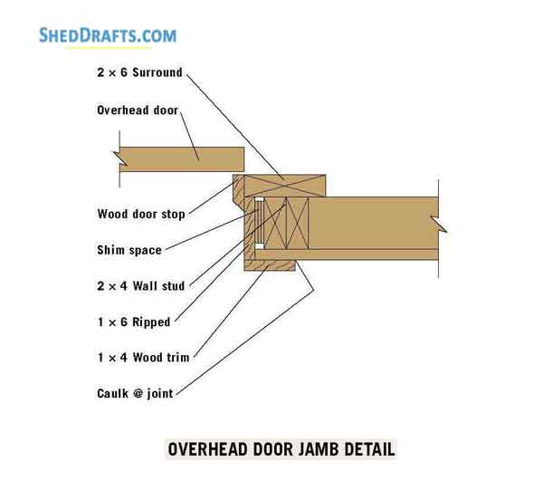 12x16 Gable Storage Shed Building Plans Blueprints 14 Door Jamb