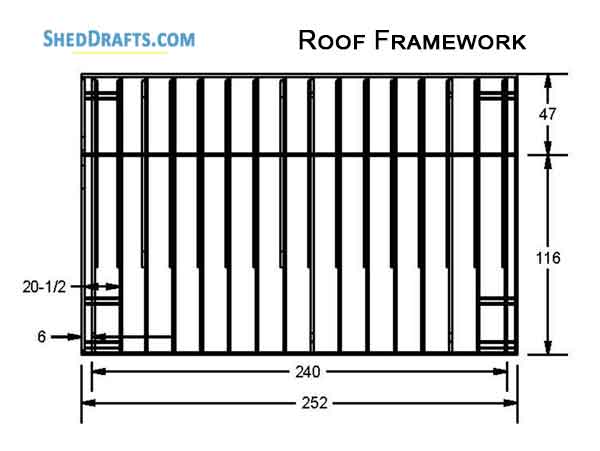 12x20 Saltbox Storage Shed Diy Plans Blueprints 12 Roof Framing Details