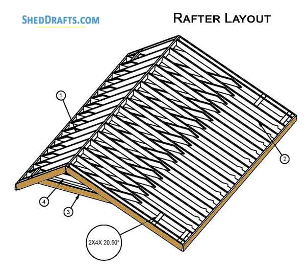 12x20 Saltbox Storage Shed Diy Plans Blueprints 14 Roof Truss Layout