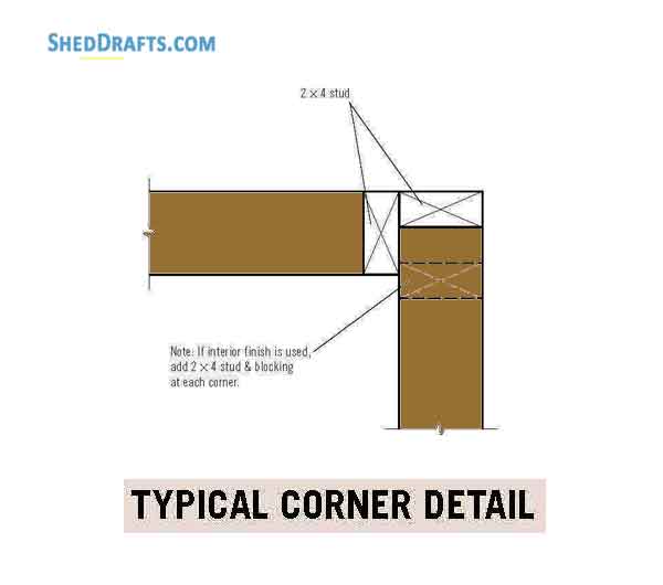 14x22 Detached Garage Shed Plans Blueprints 06 Corner Details