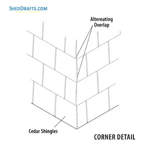 16x24 2 Story Gambrel Shed Plans Blueprints 07 Corner Detail