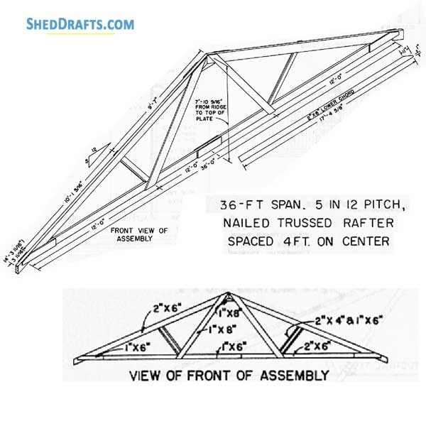 17 Stall Horse Barn Plans Blueprints 08 Rafter Assembly