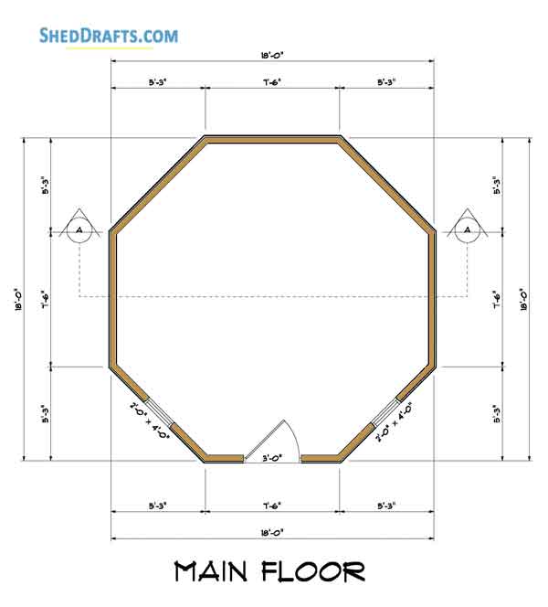 18x18 Octagon Shed Crafting Plans Blueprints 06 Floor Design