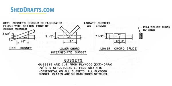 2 Stall Horse Stable Plans Blueprints 06 Gussets