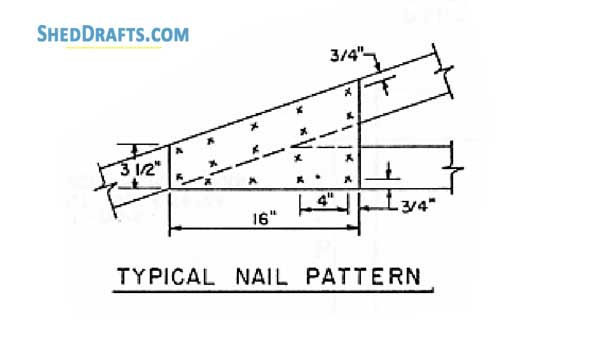 2 Stall Horse Stable Plans Blueprints 07 Typical Nail Pattern