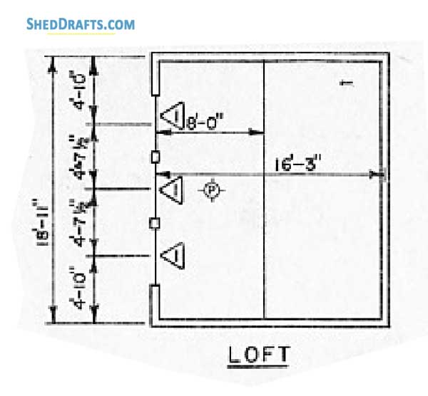 20x46 Carport Shed Plans Blueprints 08 Loft Framing