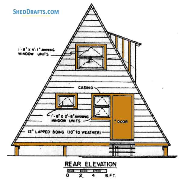 24×24 A Frame Shed Plans Blueprints For Strong Timber Shed