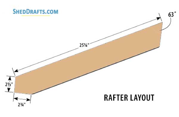 2x6 Lean To Shed Attached To House Plans Blueprints 07 Rafter Template
