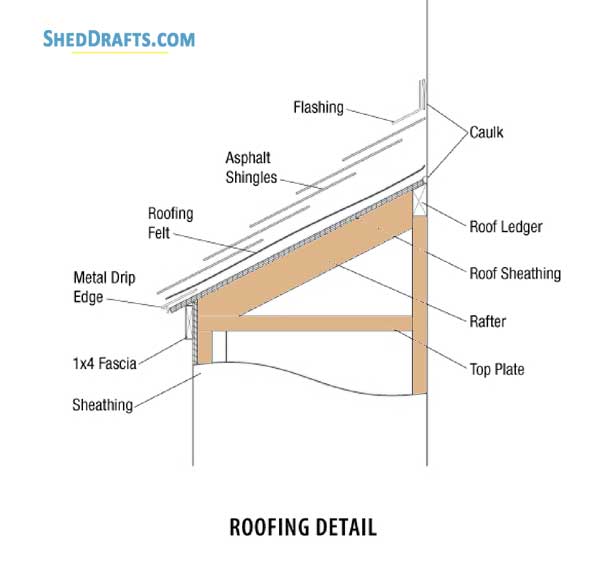 2x6 Lean To Shed Attached To House Plans Blueprints 08 Roof Framing Details