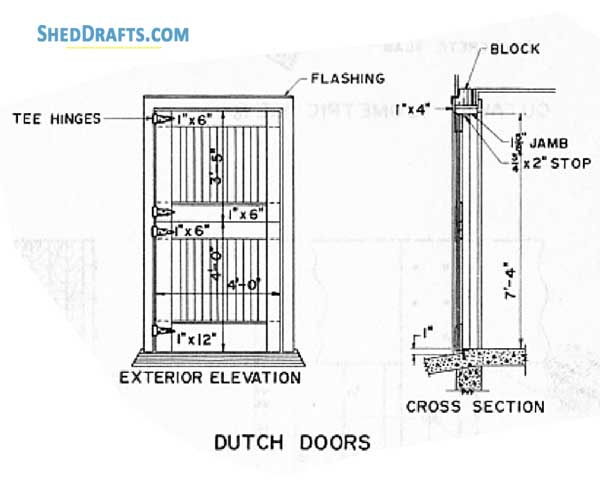 3 Stall Horse Barn Plans Blueprints 09 Door Framing Detail