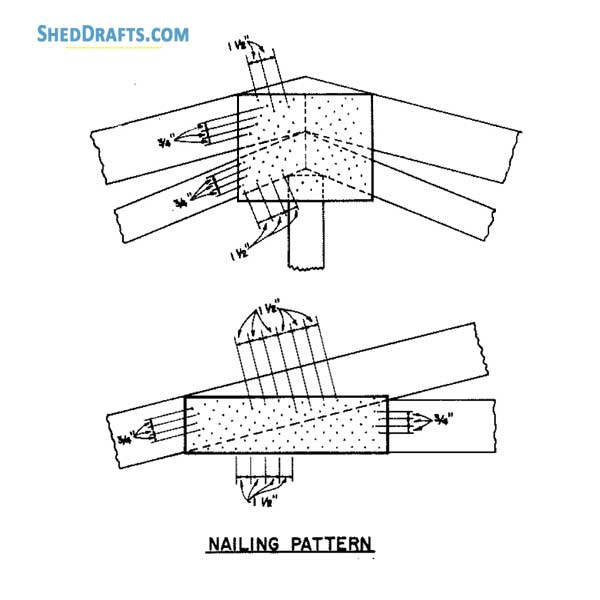 32x130 Machine Shed Building Plans Blueprints 12 Nail Pattern