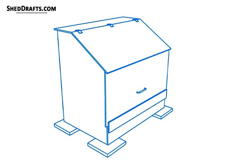 3x4 Trash Storage Shed Plans Blueprints 00 Draft Design