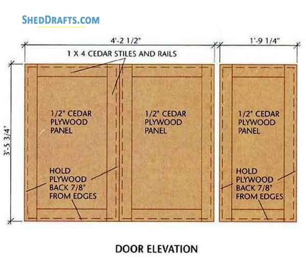 3×6 lean to firewood shed plans blueprints for storage area