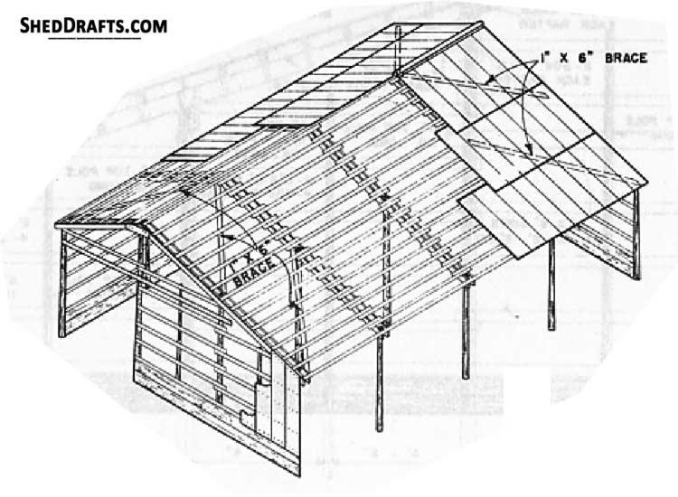 40x60 Pole Barn Plans Blueprints 00 Draft Design