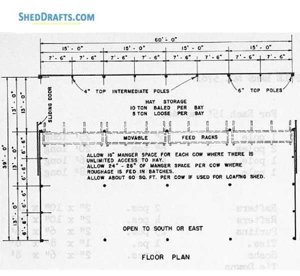 40x60 Pole Barn Plans Blueprints 07 Floor Framing Plan