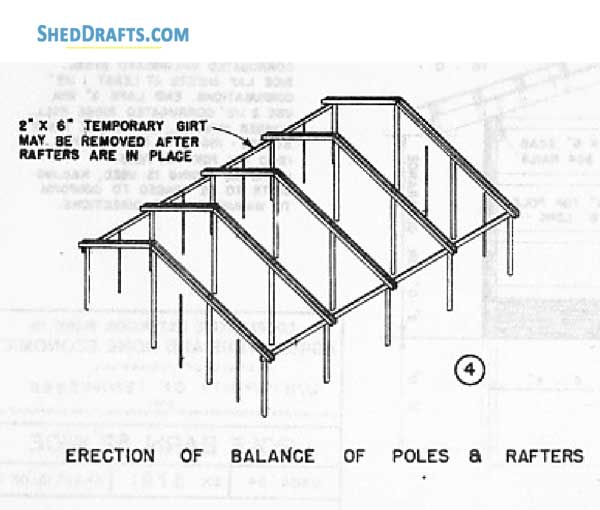40x60 Pole Barn Plans Blueprints 11 Post Construction Details
